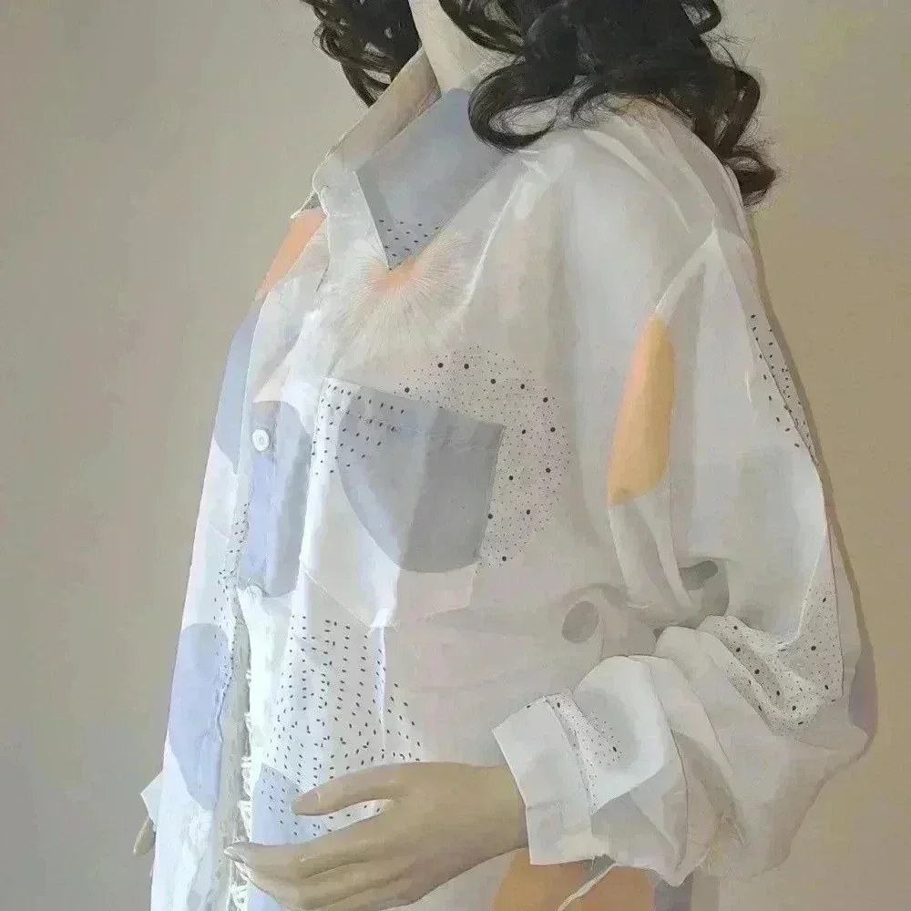 Blouse Chic long geometric XXL 14 - Picture 3 of 7
